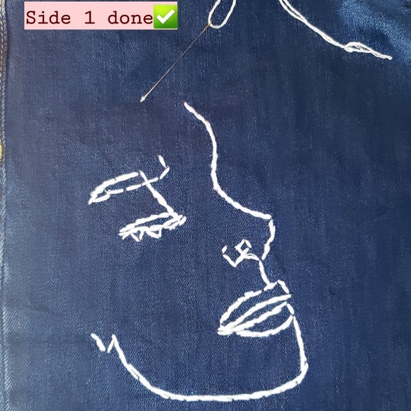 Hand-Embroidered Mom Jeans - Picture 4 of 5